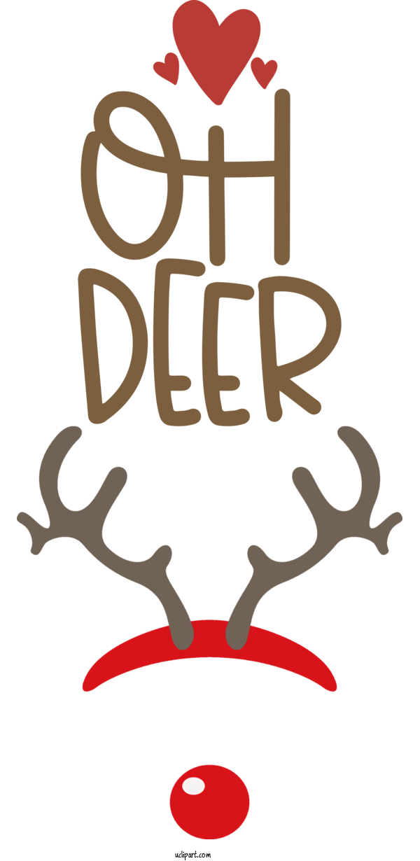 Free Holidays Rudolph Reindeer Deer For Christmas Clipart Transparent Background