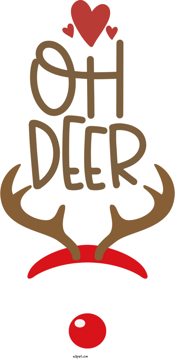 Free Holidays Reindeer Rudolph Deer For Christmas Clipart Transparent Background