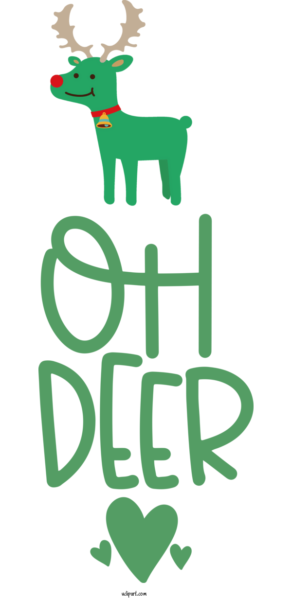 Free Holidays Deer Cartoon Logo For Christmas Clipart Transparent Background
