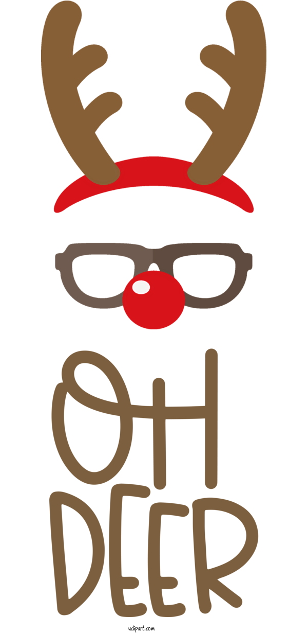 Free Holidays Reindeer Deer Red Deer For Christmas Clipart Transparent Background