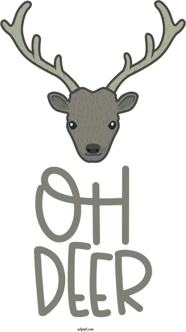 Free Holidays Reindeer Deer Elk For Christmas Clipart Transparent Background