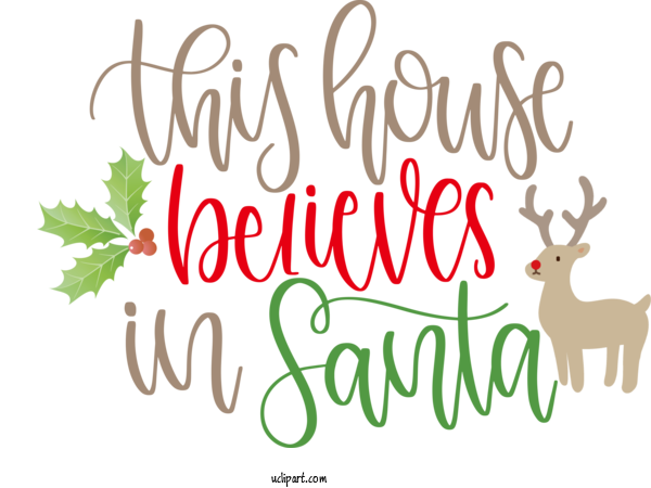 Free Cartoon Reindeer Deer Antler For Santa Clipart Transparent Background