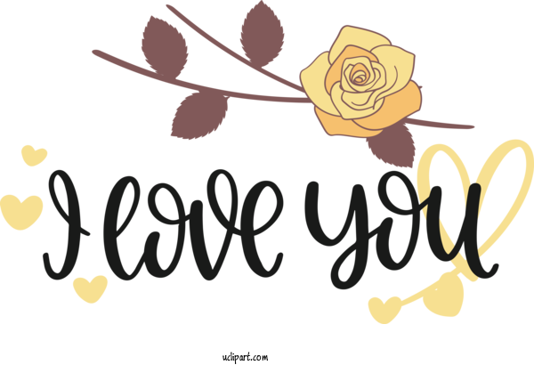 Free Holidays Logo Cartoon Yellow For Valentines Day Clipart Transparent Background