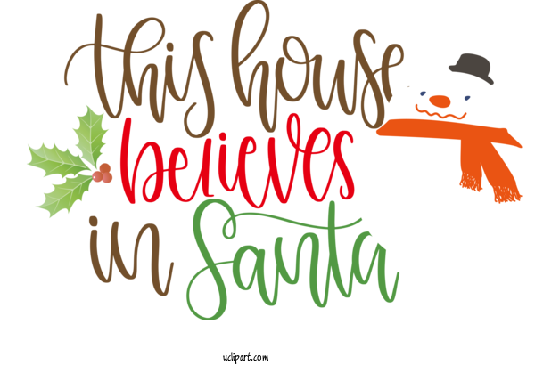 Free Cartoon Logo Text Character For Santa Clipart Transparent Background