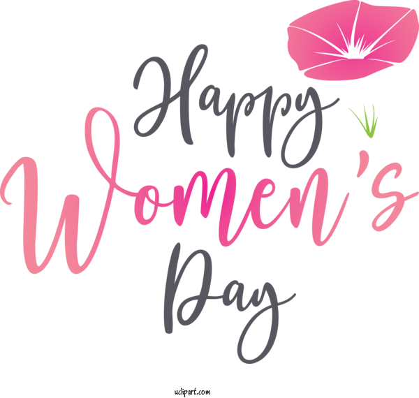 Free Holidays Calligraphy Logo Font For International Women's Day Clipart Transparent Background