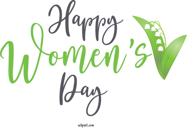 Free Holidays Logo Leaf Font For International Women's Day Clipart Transparent Background
