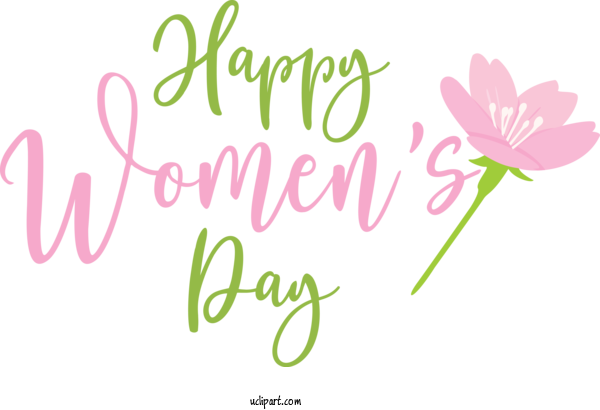 Free Holidays Floral Design Cut Flowers Logo For International Women's Day Clipart Transparent Background