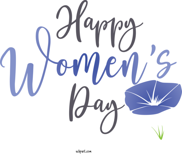 Free Holidays Logo Calligraphy Font For International Women's Day Clipart Transparent Background