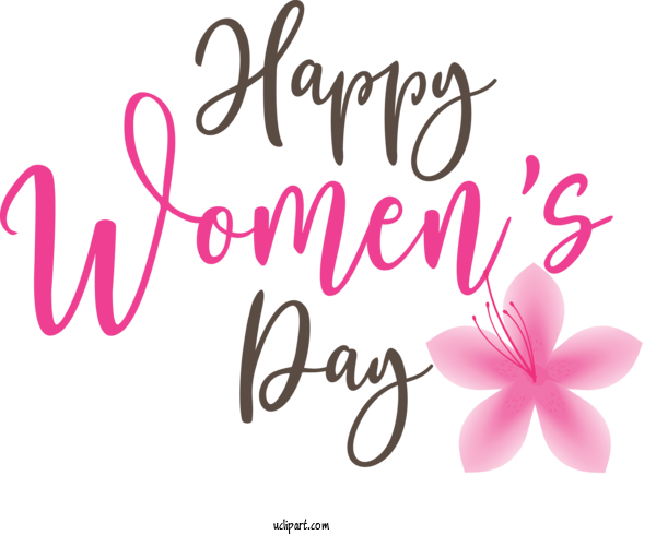 Free Holidays Logo Font Petal For International Women's Day Clipart Transparent Background