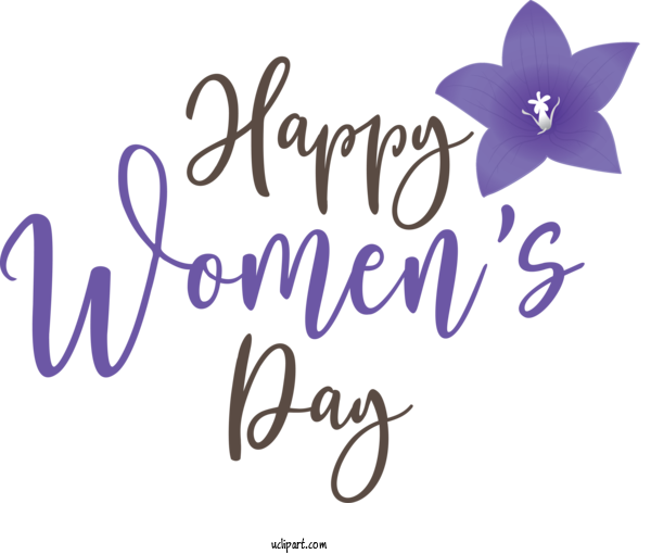 Free Holidays Logo Font Lilac M For International Women's Day Clipart Transparent Background
