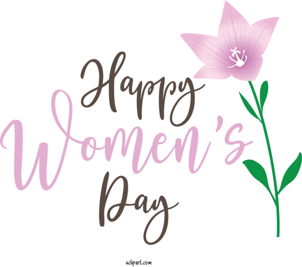 Free Holidays Floral Design Cut Flowers Logo For International Women's Day Clipart Transparent Background