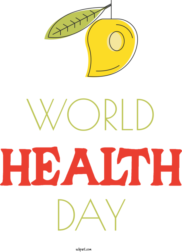 Free Holidays Logo Produce Yellow For World Health Day Clipart Transparent Background
