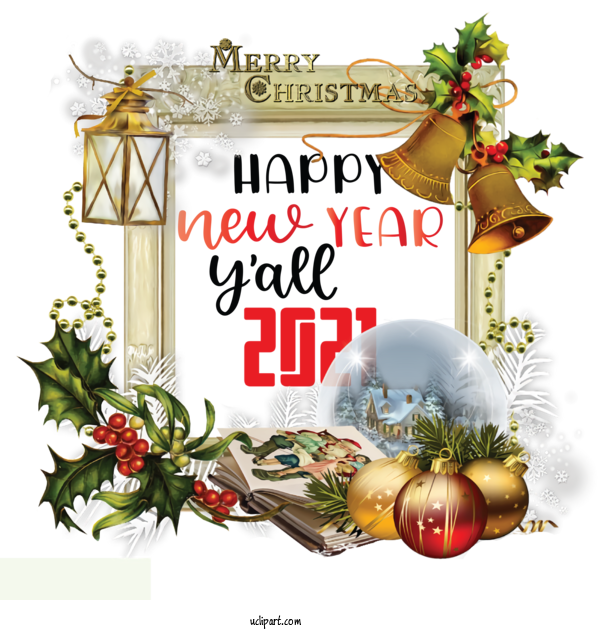Free Holidays Christmas Day Picture Frame Christmas Decoration For New Year Clipart Transparent Background