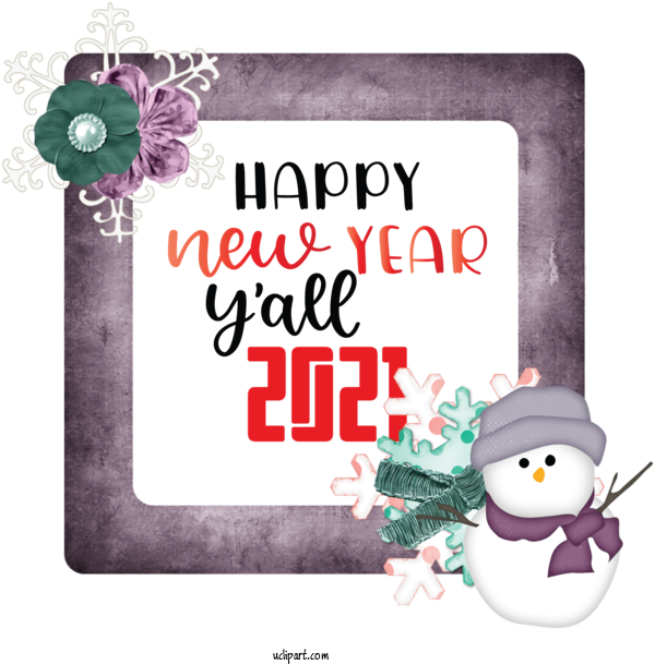 Free Holidays Flower Picture Frame Watercolor Painting For New Year Clipart Transparent Background