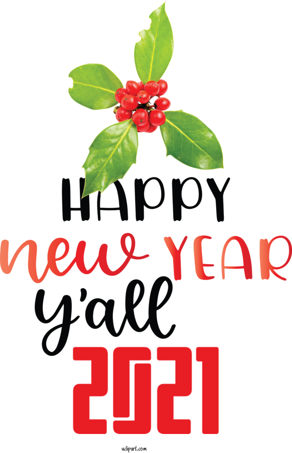 Free Holidays Flower Logo Fruit For New Year Clipart Transparent Background