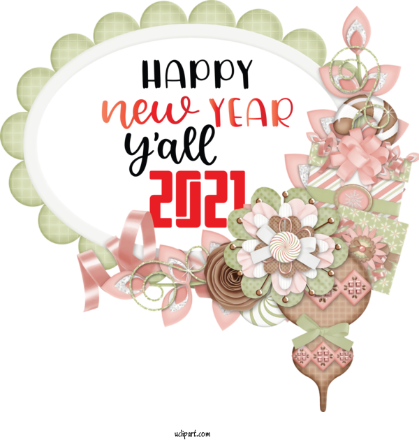 Free Holidays Floral Design Flower Season For New Year Clipart Transparent Background