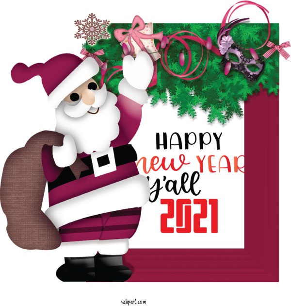 Free Holidays Christmas Day Santa Claus HOLIDAY ORNAMENT For New Year Clipart Transparent Background