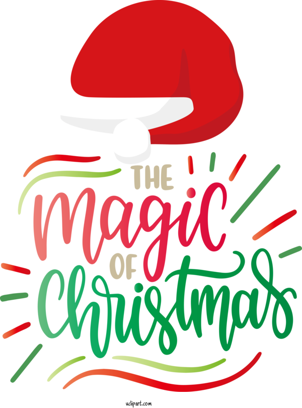 Free Holidays Logo Design Text For Christmas Clipart Transparent Background