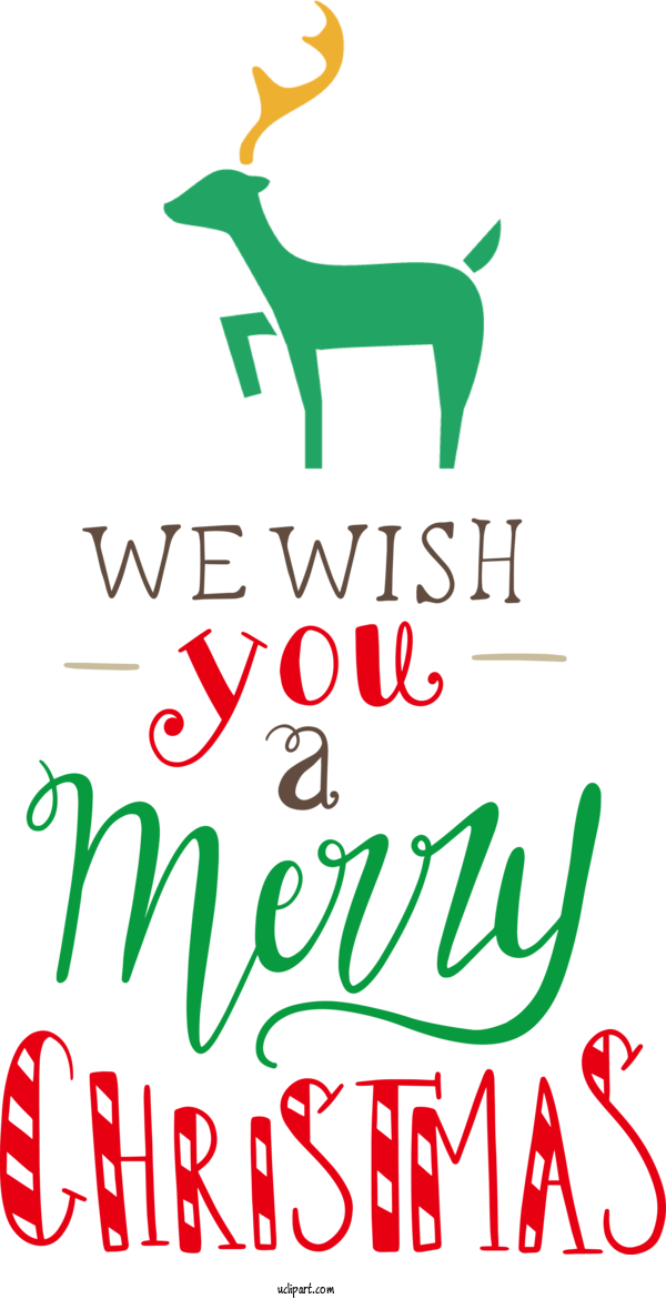 Free Holidays Logo Deer Line For Christmas Clipart Transparent Background