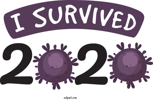 Free Medical 2020 I Survived 2020 HELLO 2021 For Coronavirus Clipart Transparent Background
