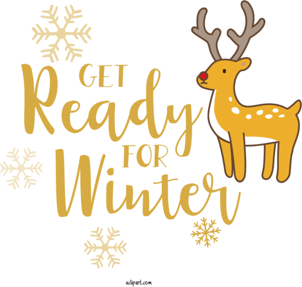 Free Nature Reindeer Deer Christmas Decoration For Winter Clipart Transparent Background
