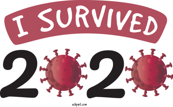 Free Medical 2020 I Survived 2020 HELLO 2021 For Coronavirus Clipart Transparent Background