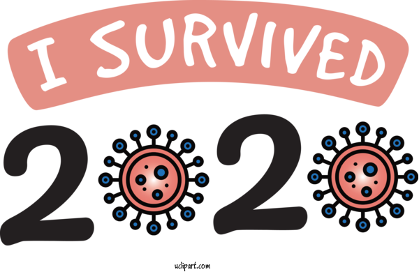 Free Medical I Survived 2020 2020 HELLO 2021 For Coronavirus Clipart Transparent Background