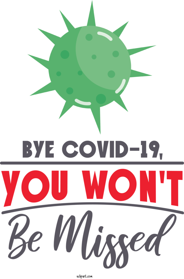 Free Medical Logo Green Text For Coronavirus Clipart Transparent Background