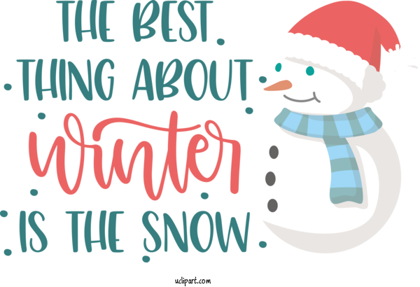 Free Weather Logo Christmas Day Character For Snow Clipart Transparent Background