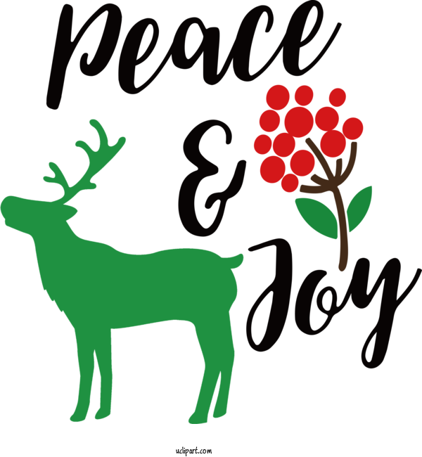 Free Holidays Rudolph Peace Transparency For Christmas Clipart Transparent Background