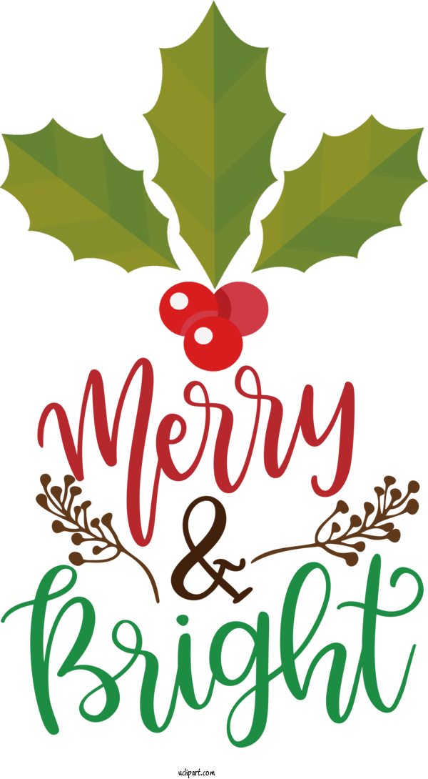Free Holidays Logo Flower Leaf For Christmas Clipart Transparent Background
