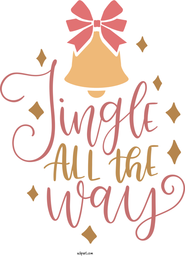Free Holidays Logo Jingle Jingle All The Way For Christmas Clipart Transparent Background
