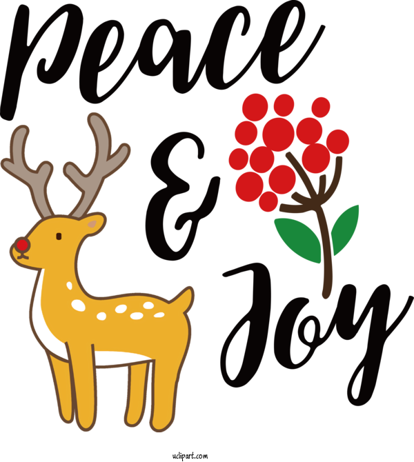Free Holidays Rudolph Transparency Peace For Christmas Clipart Transparent Background