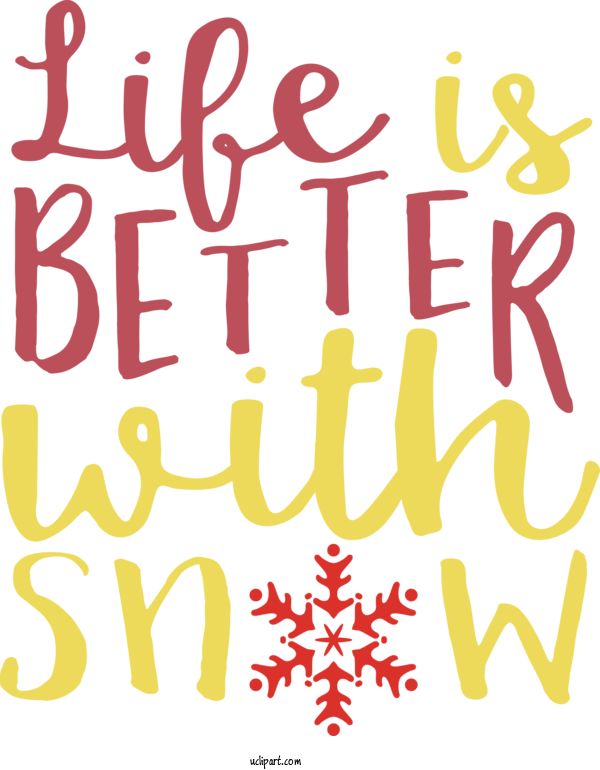 Free Weather Design Calligraphy Yellow For Snow Clipart Transparent Background