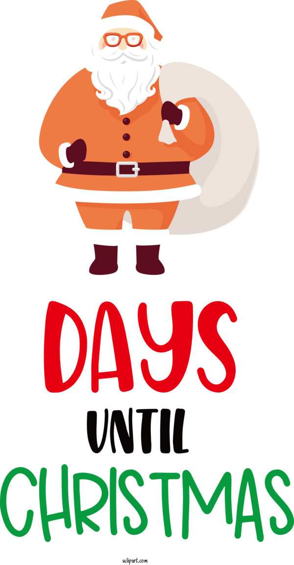 Free Holidays Logo Cartoon Santa Claus M For Christmas Clipart Transparent Background