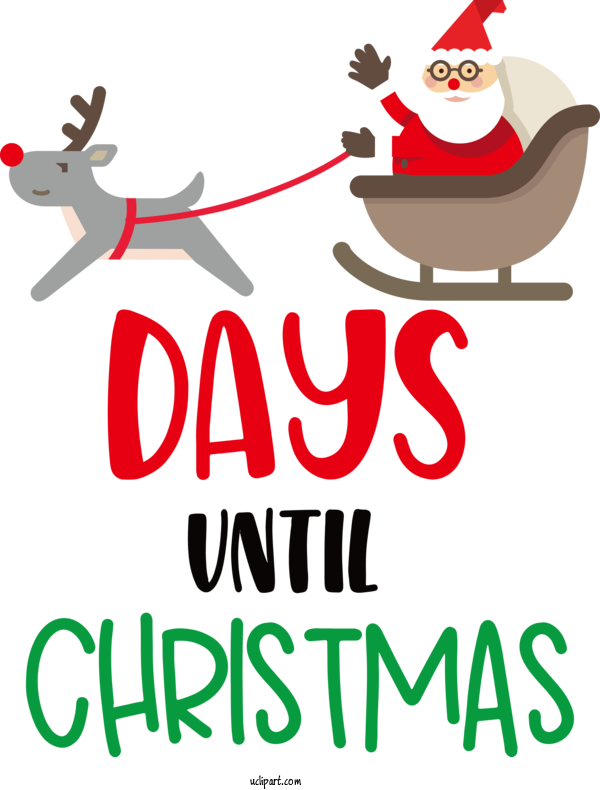 Free Holidays Reindeer Deer Cartoon For Christmas Clipart Transparent Background