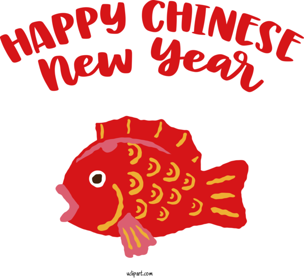 Free Holidays Line Meter Fish For Chinese New Year Clipart Transparent Background