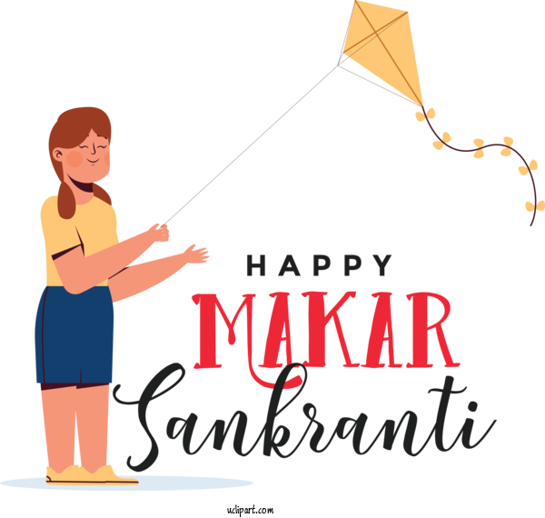 Free Holidays Public Relations Cartoon Happiness For Makar Sankranti Clipart Transparent Background