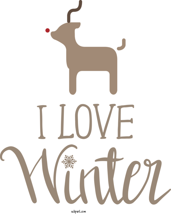 Free Nature Logo Deer Cartoon For Winter Clipart Transparent Background