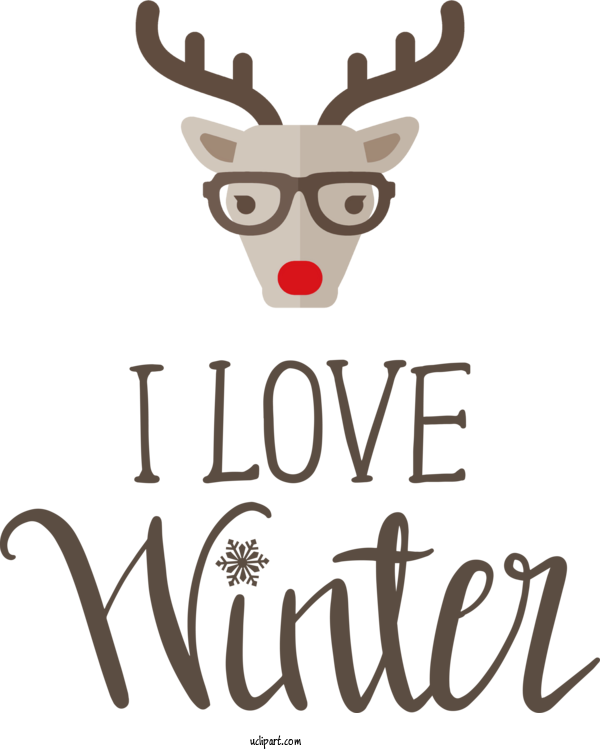 Free Nature Reindeer Deer Antler For Winter Clipart Transparent Background