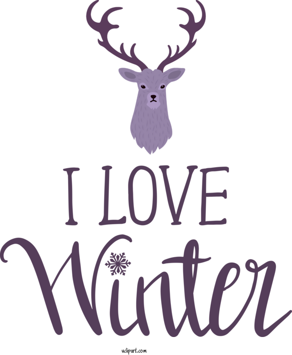 Free Nature Reindeer Deer Design For Winter Clipart Transparent Background