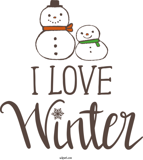 Free Nature Logo Cartoon Snowman For Winter Clipart Transparent Background