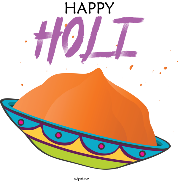 Free Holidays Cartoon Calligraphy Top Hat For Holi Clipart Transparent Background