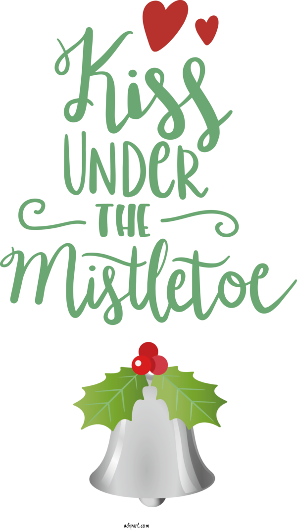 Free Holidays Christmas Day Mistletoe Design For Christmas Clipart Transparent Background