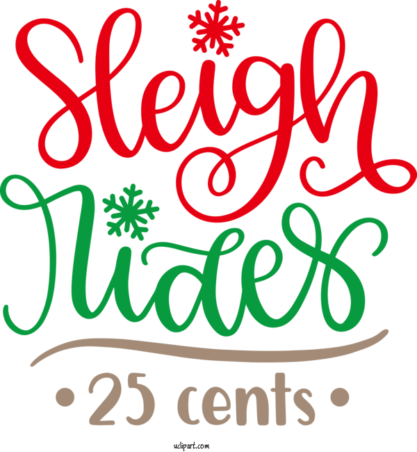 Free Holidays Logo Calligraphy Flower For Christmas Clipart Transparent Background