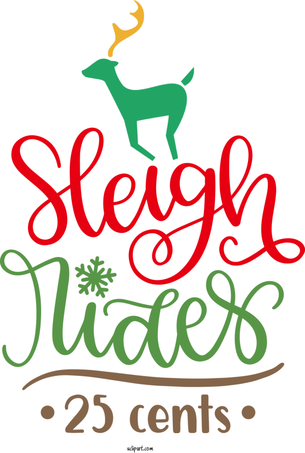Free Holidays Logo Deer Meter For Christmas Clipart Transparent Background