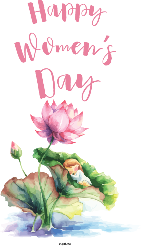 Free Holidays Watercolor Painting Drawing Painting For International Women's Day Clipart Transparent Background