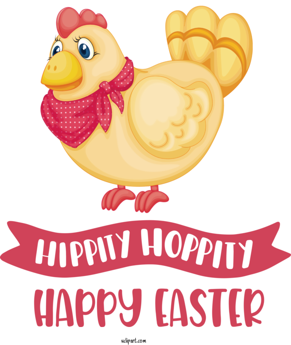 Free Holidays Chicken Broiler Cartoon For Easter Clipart Transparent Background
