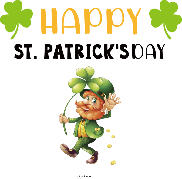 Free Holidays Cartoon Drawing Saint Patrick's Day For Saint Patricks Day Clipart Transparent Background