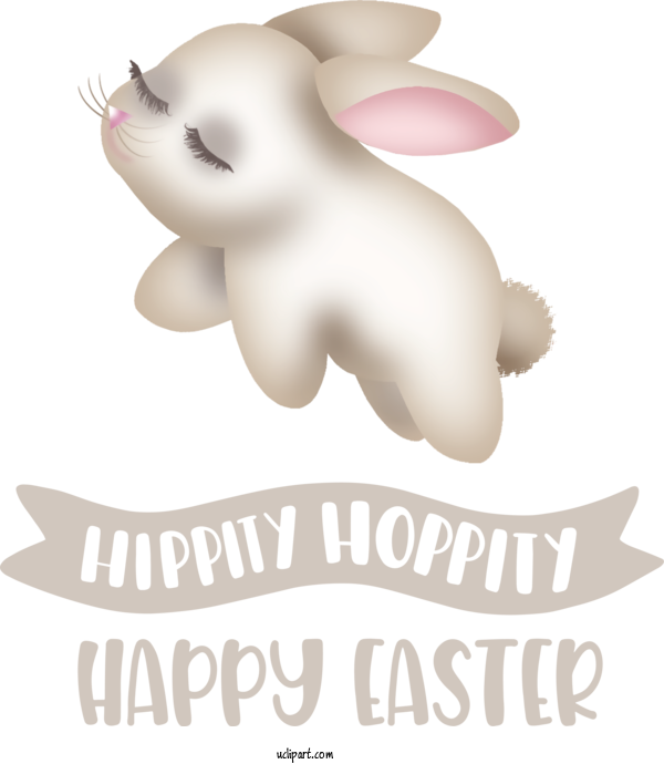 Free Holidays Hare Logo Cartoon For Easter Clipart Transparent Background